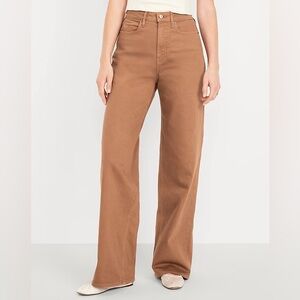 Old Navy Women's Brown Wide Leg Jeans